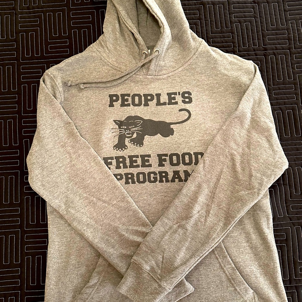 Grey Heather Black Panther Party Inspired Hoodie - Men’s Large